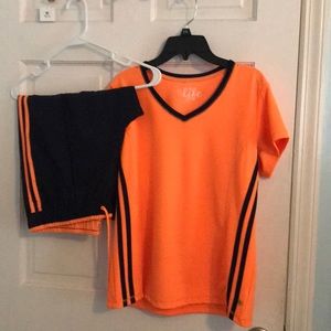 Orange and Blue Workout Set